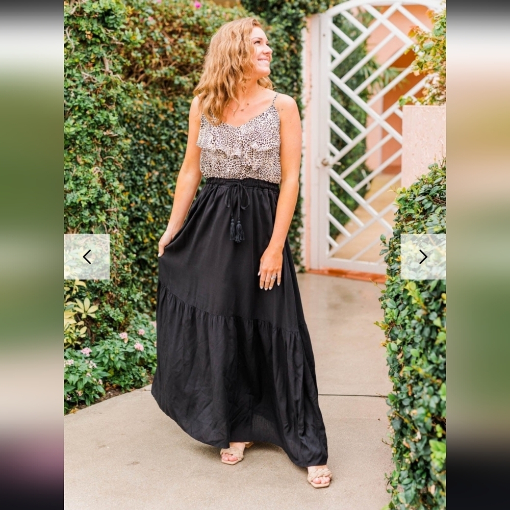 Pulse Black Maxi Skirt